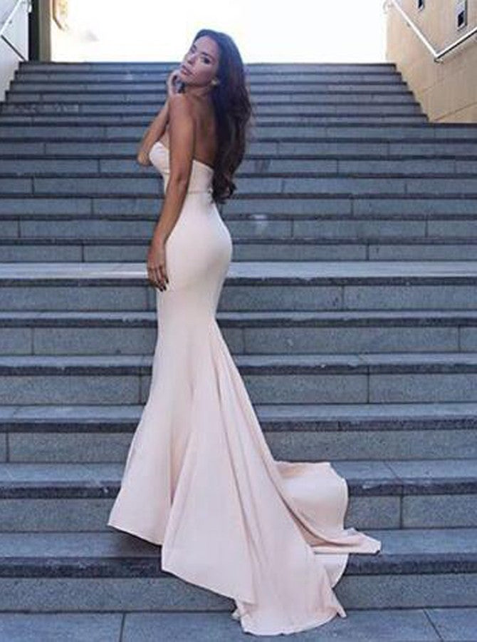 Sexy Mermaid Ivory Sweetheart Long Prom Dress Evening Dress OP162
