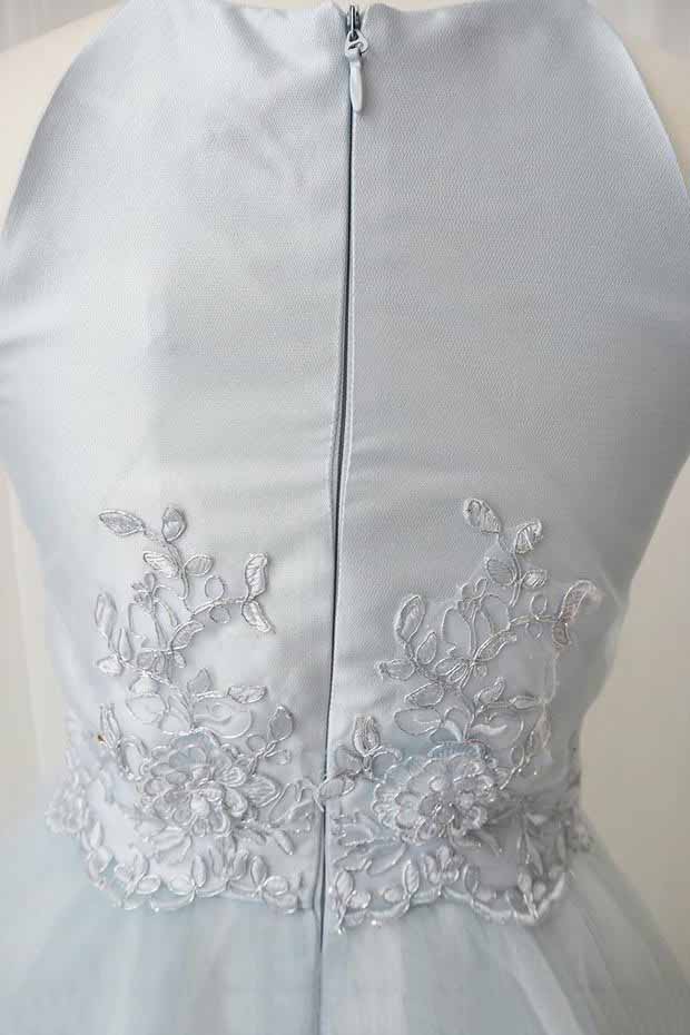 A-line Spaghetti Straps Appliques Homecoming Dress With Tulle Skirt OM237