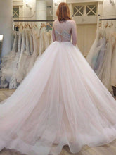 Spaghetti Straps Crystal Waist & Back Tulle Ball Gown Wedding Dress OW156