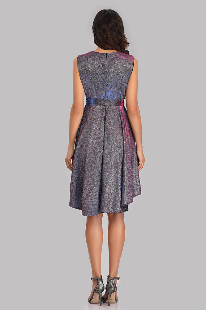 Sparkle Round Short Prom Dresses With Belt Homecoming Party Dress E90819