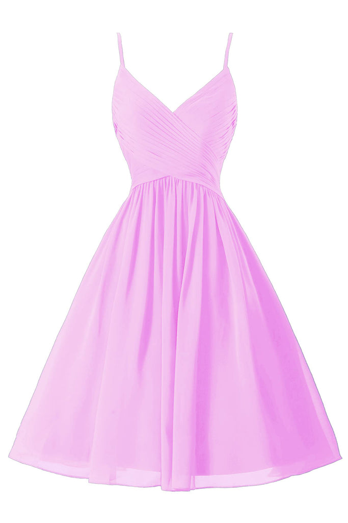 Simple Chiffon V-Neck Long Prom Dress Wtih Pockets