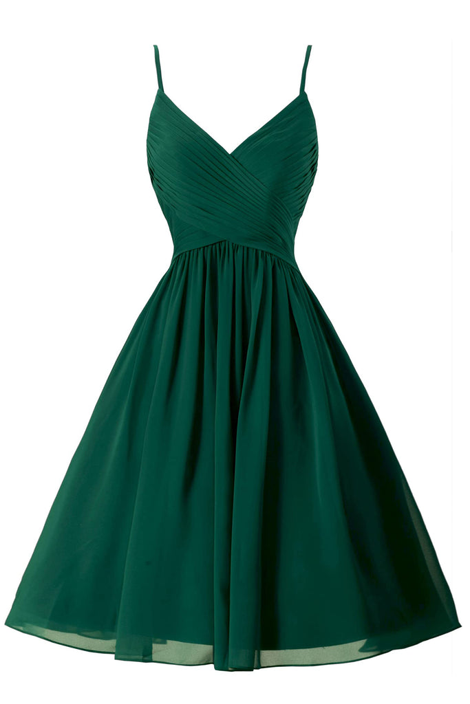 Simple Chiffon V-Neck Long Prom Dress Wtih Pockets