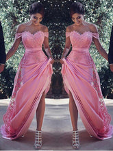 Elegant Sheath Off Shoulder Lace Prom Dress Bridesmaid dress UK OP156