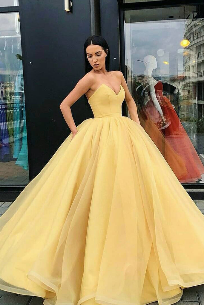 Strapless Ball Gown Quinceanera Dress Tulle Long Prom Dress OP622