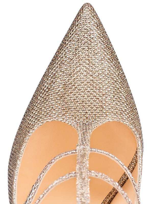 Sparkling Glitter High Heels With Buckle Stiletto Heel OS115