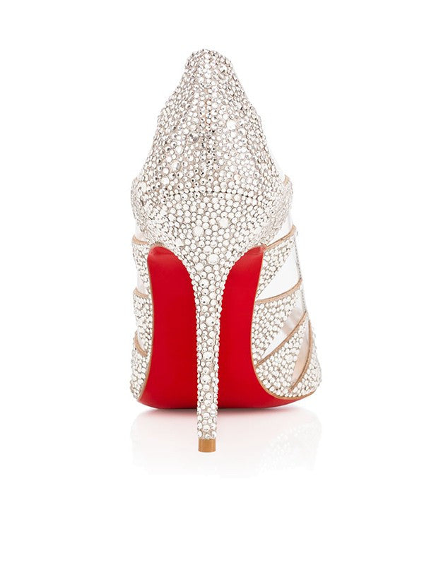 Suede Peep Toe Hot Drilling High Heels OS118