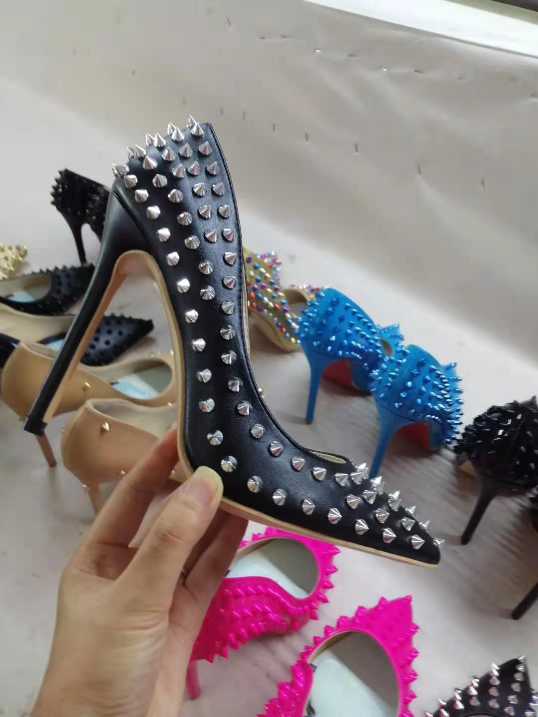 High-heels with nails, Fashion Evening Party Shoes, yy21-2