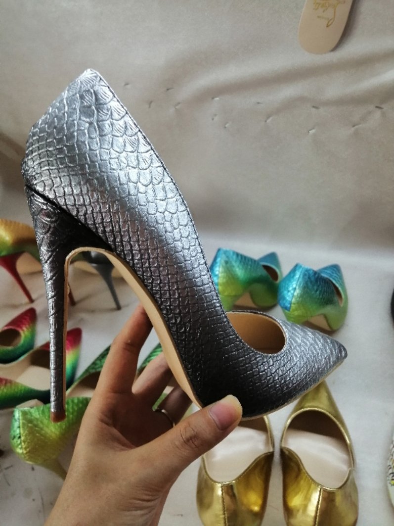 High-heels with snakeskin patterns, Fashion Evening Party Shoes, yy22-2